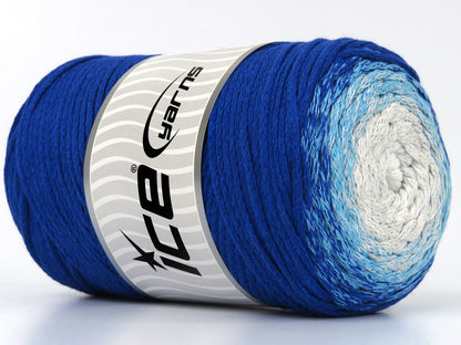 Macrame Cotton Magic White, Light Grey, Turquoise, Blue fnt2-79848