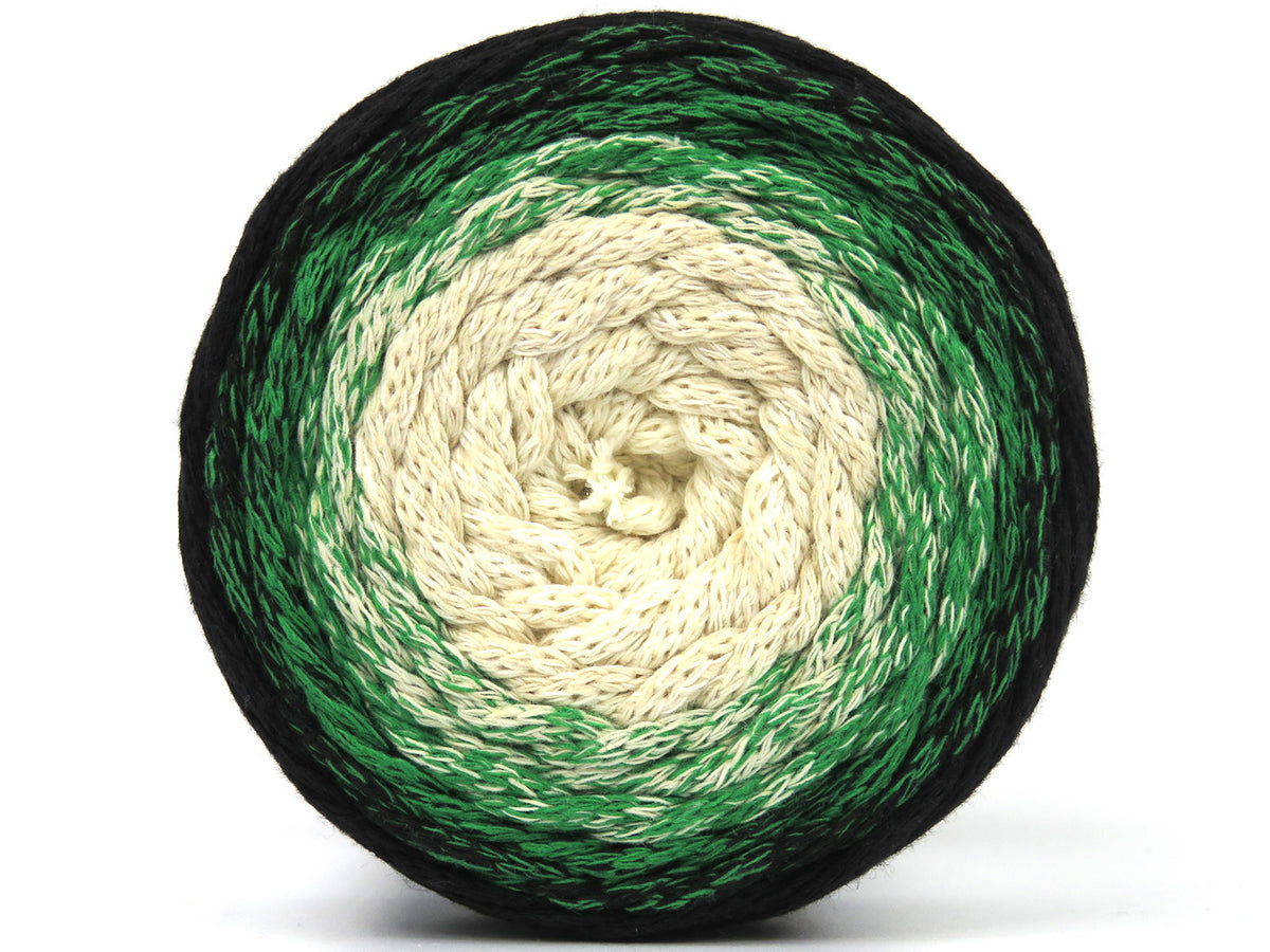 Macrame Cotton Magic Cream, Black, Green fnt2-79850