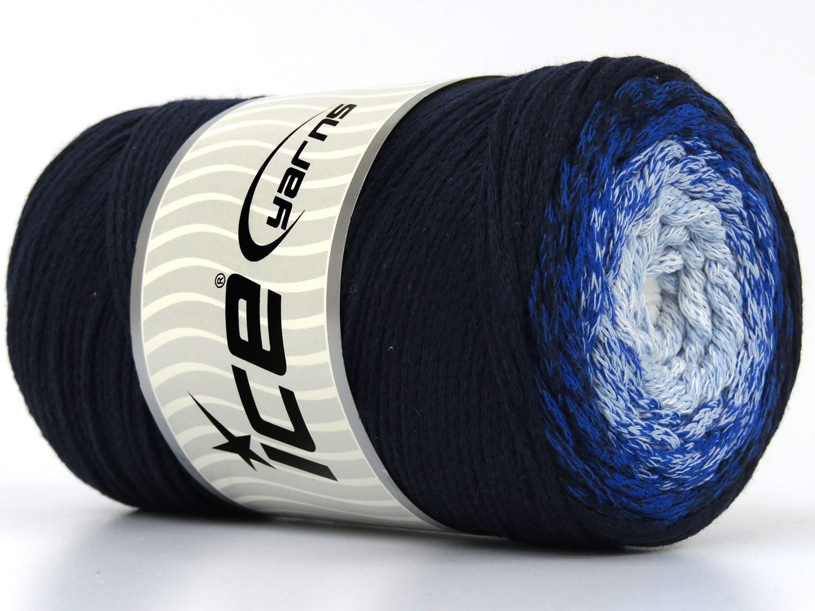 Macrame Cotton Magic White, Blue Shades, Dark Navy fnt2-79851