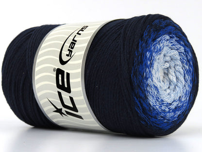 Macrame Cotton Magic White, Blue Shades, Dark Navy fnt2-79851