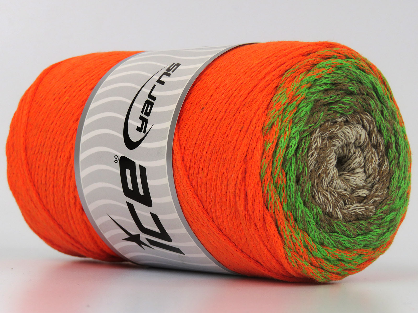 Macrame Cotton Magic Cream, Camel, Green, Neon Orange fnt2-79855