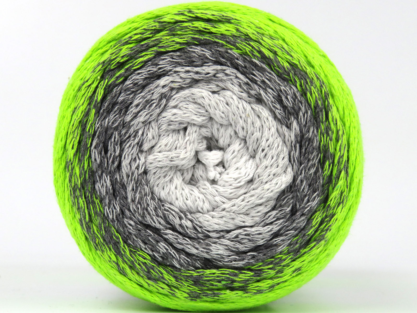 Macrame Cotton Magic White, Grey, Neon Green fnt2-79859