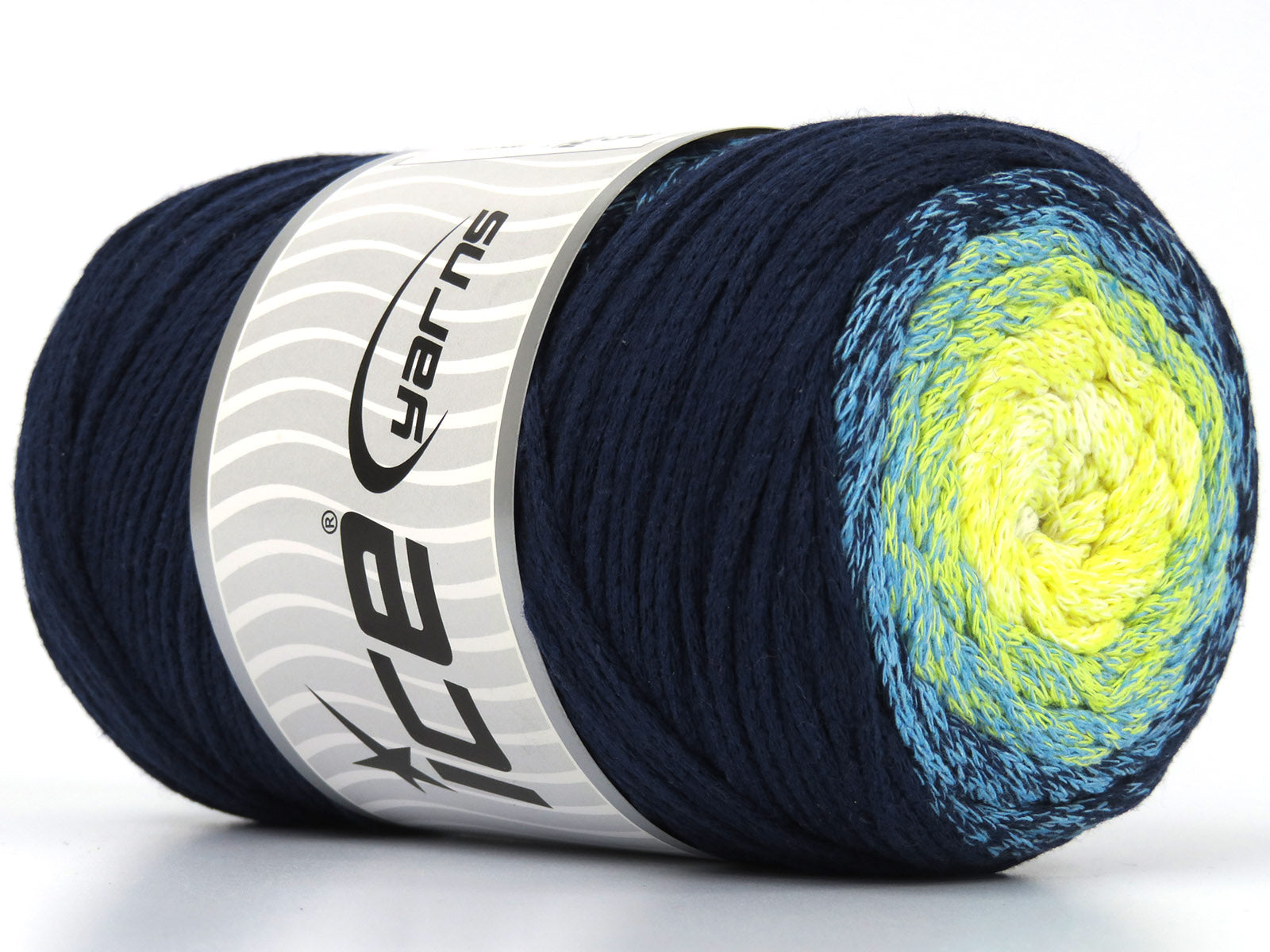 Macrame Cotton Magic White, Yellow, Turquoise, Dark Navy fnt2-79861