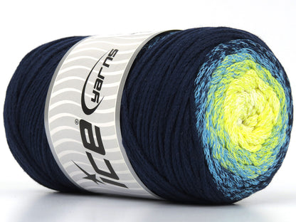Macrame Cotton Magic White, Yellow, Turquoise, Dark Navy fnt2-79861