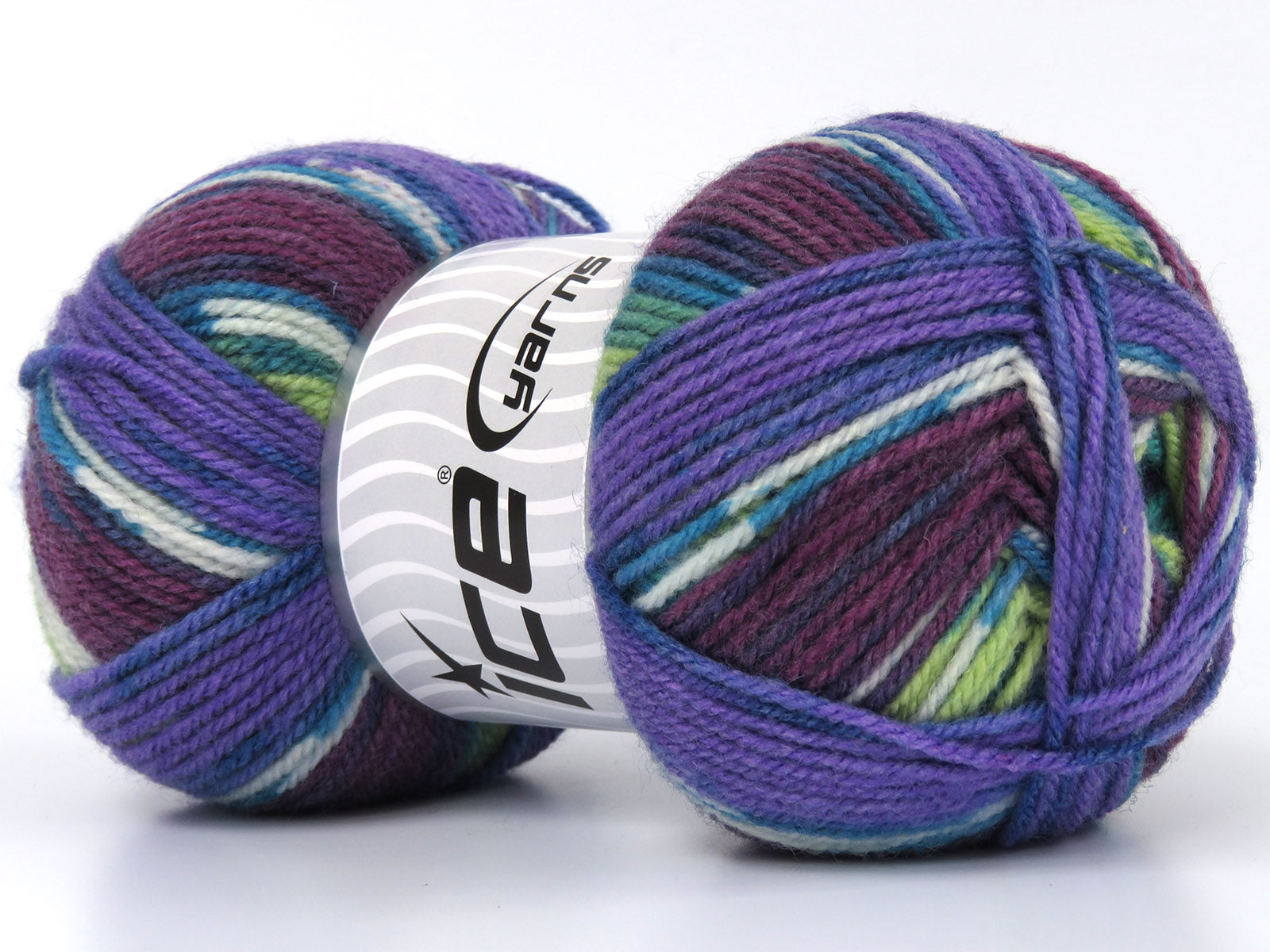 Wool Design Purple, Turquoise, Maroon, Green, White fnt2-79900