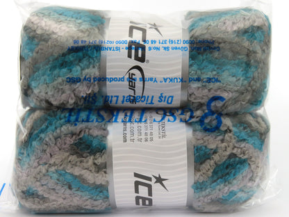 Boucle Wool Magic Grey Shades, Turquoise Shades fnt2-79902