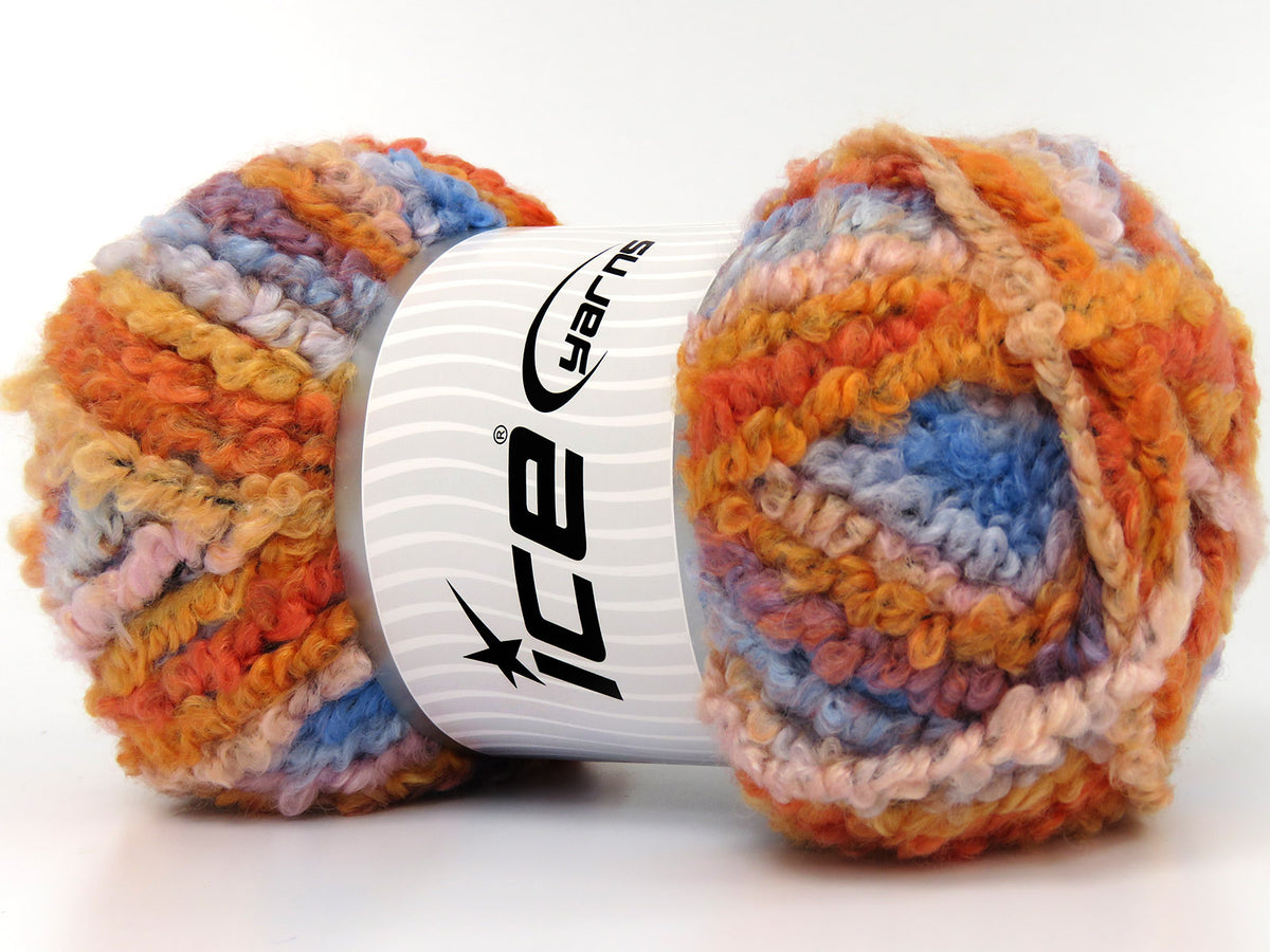 Boucle Wool Magic Orange Shades, Blue Shades fnt2-79908