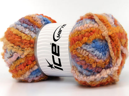 Boucle Wool Magic Orange Shades, Blue Shades fnt2-79908