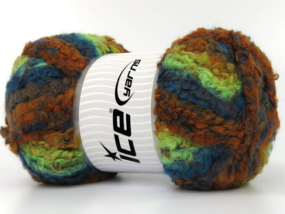Boucle Wool Magic Gold, Green, Copper, Turquoise fnt2-79909