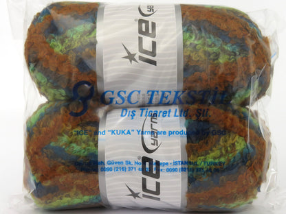 Boucle Wool Magic Gold, Green, Copper, Turquoise fnt2-79909