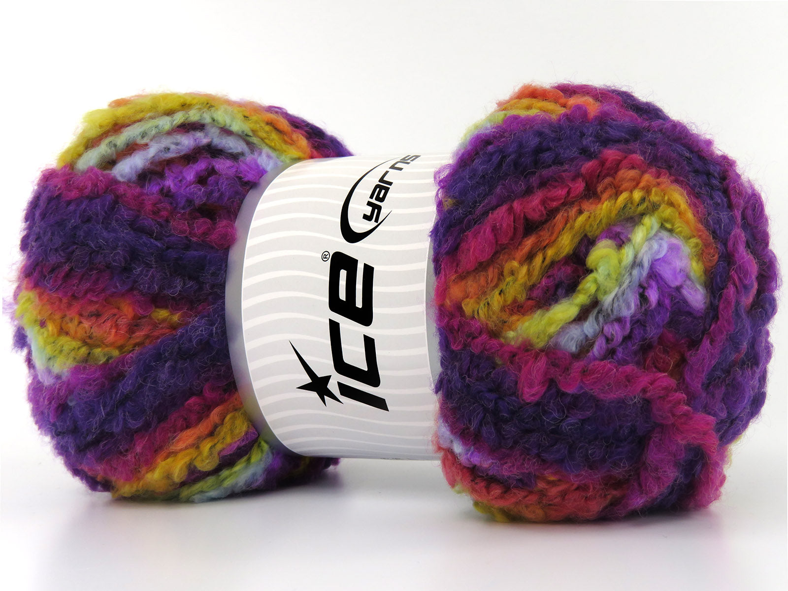 Boucle Wool Magic Purple Shades, Yellow, Green, Blue, Orange fnt2-79911