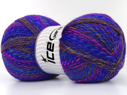 Puzzle Wool Worsted Purple, Pink, Turquoise, Gold fnt2-79923