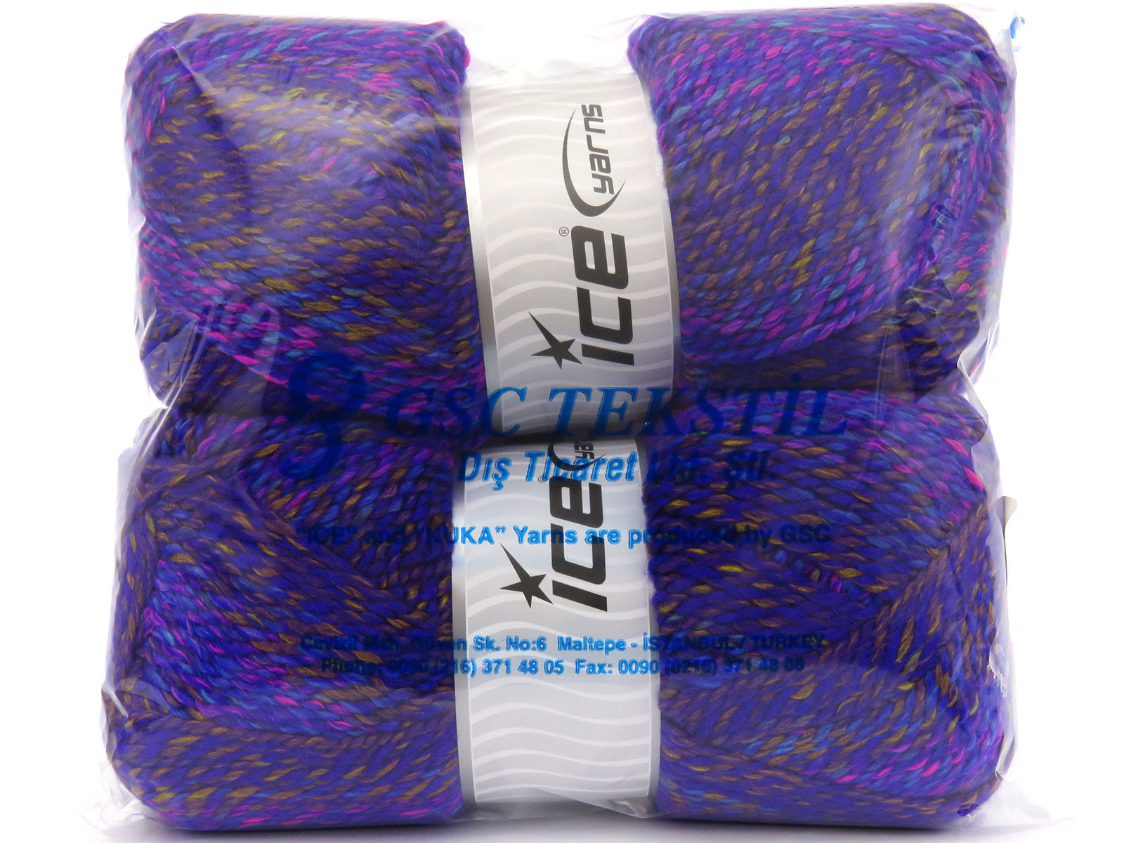 Puzzle Wool Worsted Purple, Pink, Turquoise, Gold fnt2-79923