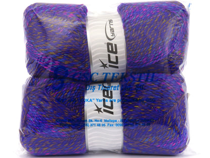 Puzzle Wool Worsted Purple, Pink, Turquoise, Gold fnt2-79923