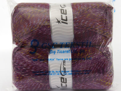 Puzzle Wool Worsted Burgundy, Purple Shades, Gold, Copper fnt2-79924