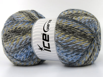 Puzzle Wool Worsted Blue Shades, Grey Shades, Cream fnt2-79927