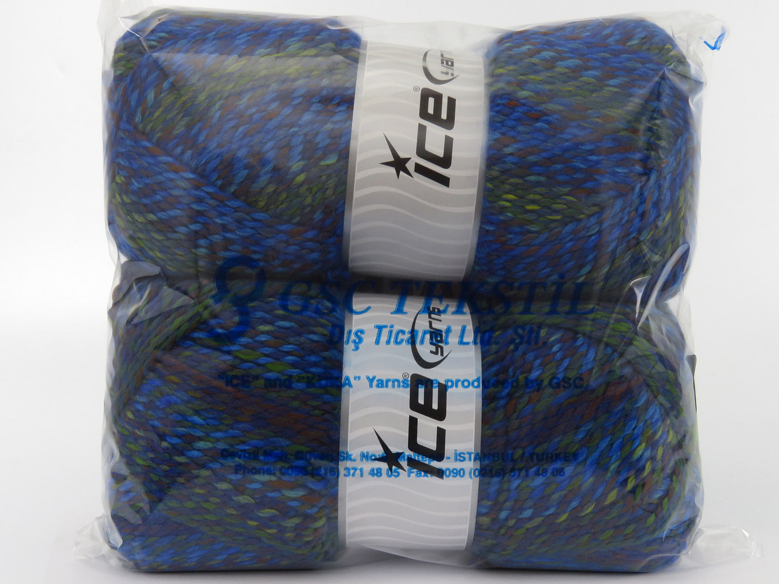 Puzzle Wool Worsted Blue Shades, Green, Copper fnt2-79928