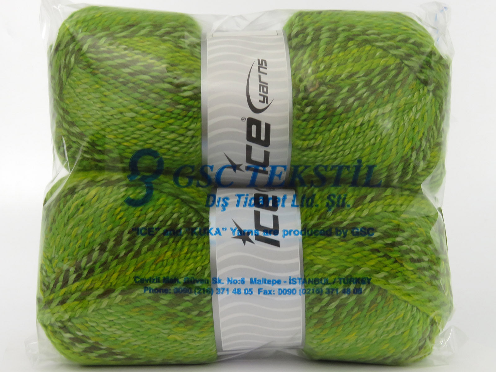 Puzzle Wool Worsted Green Shades, Brown, Yellow fnt2-79930