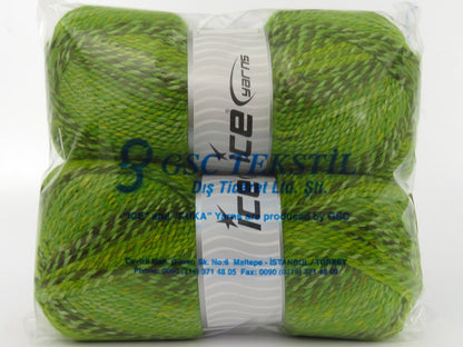 Puzzle Wool Worsted Green Shades, Brown, Yellow fnt2-79930