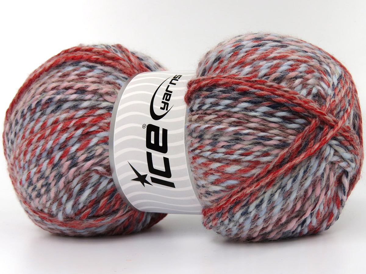 Puzzle Wool Worsted Red, Blue Shades, Pink fnt2-79935
