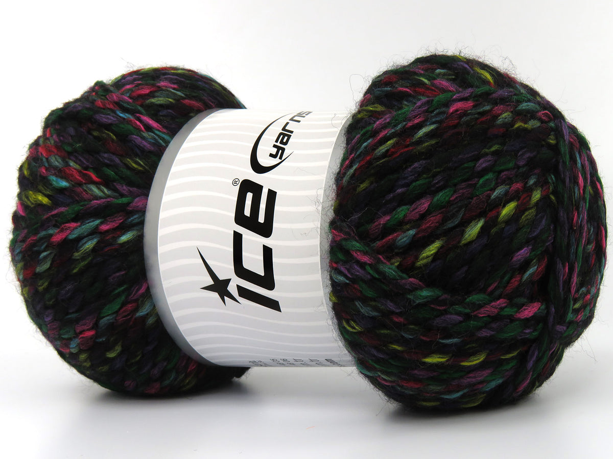 Puzzle Wool Chunky Black, Green, Yellow, Turquoise, Red fnt2-79940