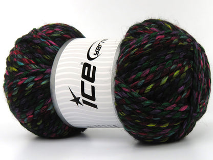 Puzzle Wool Chunky Black, Green, Yellow, Turquoise, Red fnt2-79940