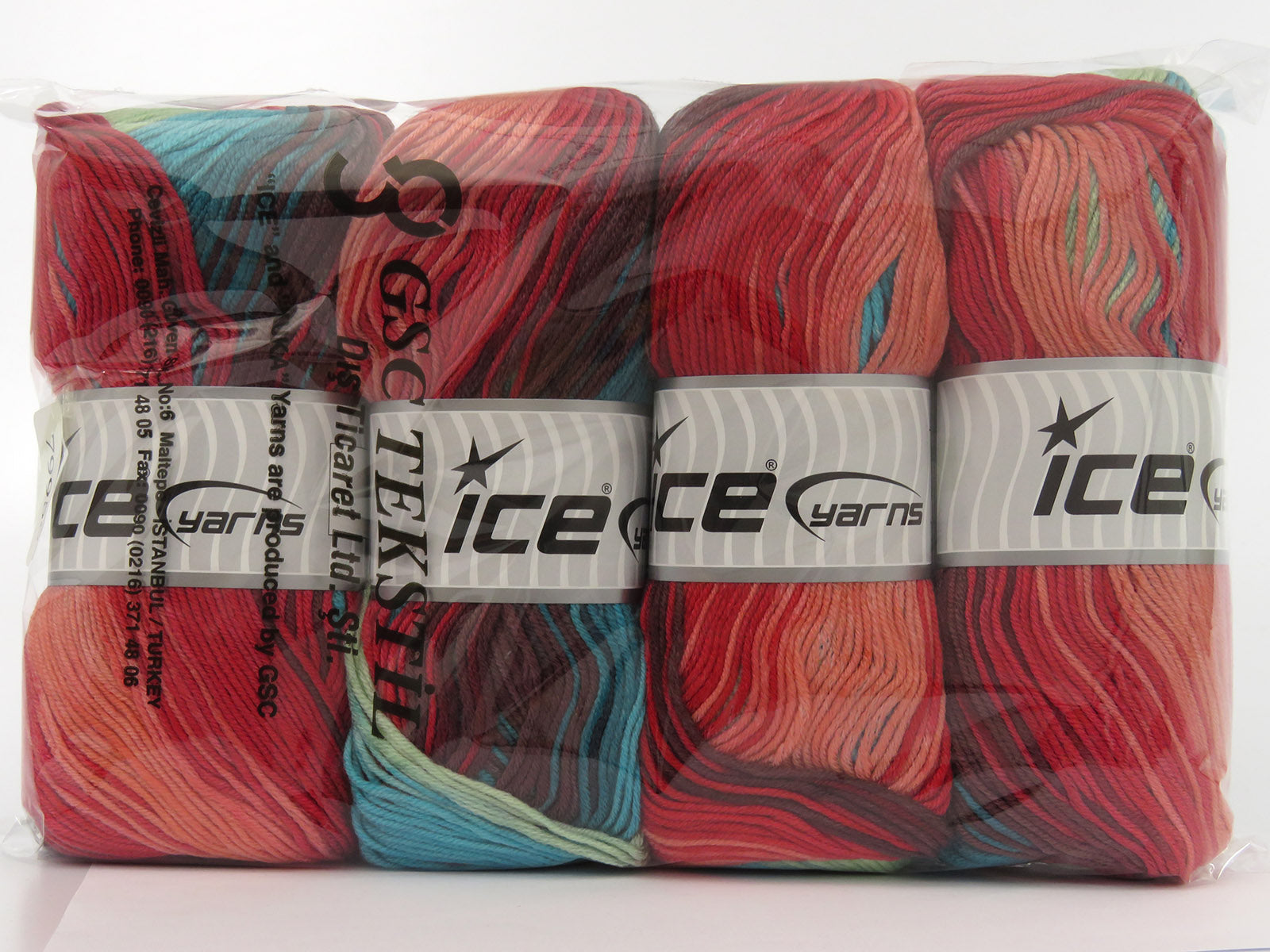 AntiPilling Magic Salmon Shades, Turquoise Shades, Brown, Mint Green fnt2-79950
