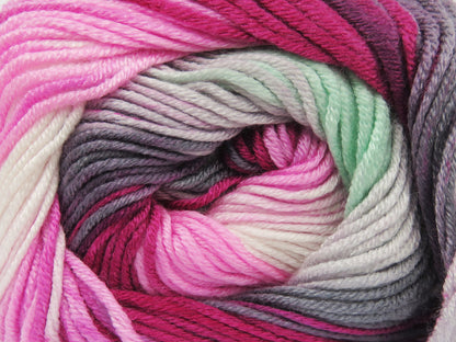 AntiPilling Magic Pink Shades, White, Grey, Mint Green fnt2-79956