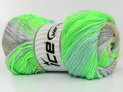 AntiPilling Magic Green Shades, Grey, Cream, White fnt2-79959