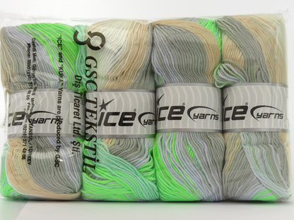 AntiPilling Magic Green Shades, Grey, Cream, White fnt2-79959