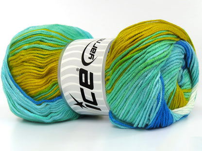 AntiPilling Magic Green Shades, Blue, Gold, White fnt2-79960