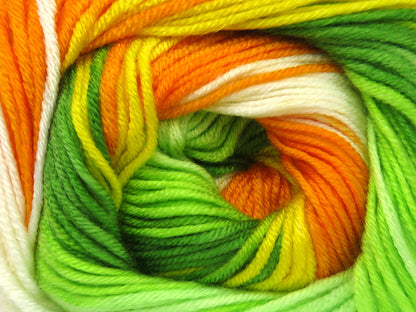 AntiPilling Magic Green Shades, White, Orange, Yellow fnt2-79963