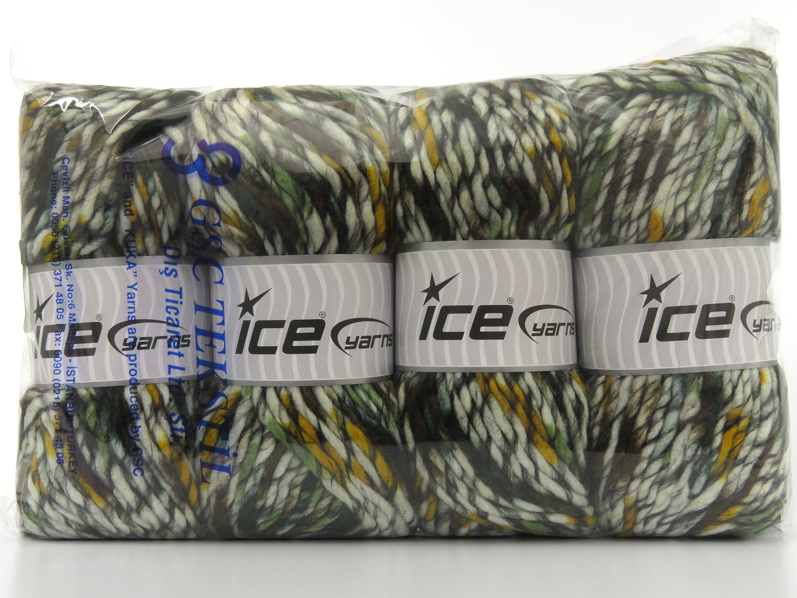 Armonia Lana Bulky Black, Grey, White, Yellow, Brown, Green fnt2-80002