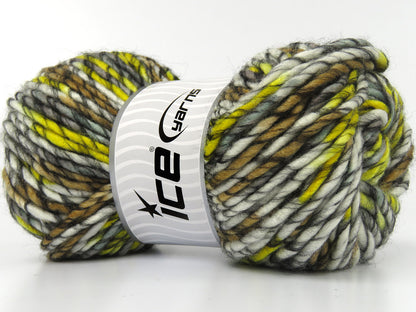Armonia Lana Bulky Black, Grey, White, Green Shades, Yellow fnt2-80003