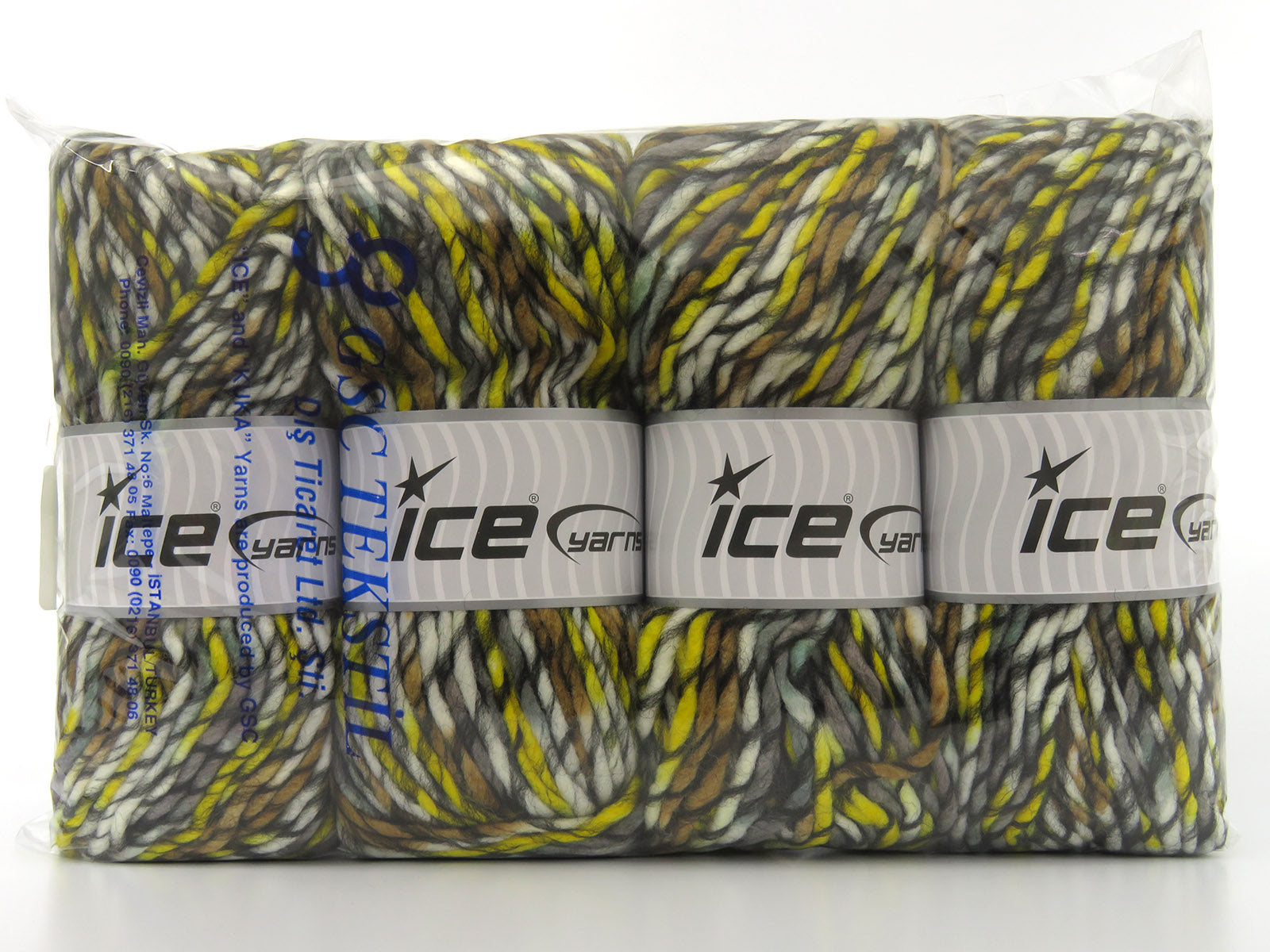 Armonia Lana Bulky Black, Grey, White, Green Shades, Yellow fnt2-80003