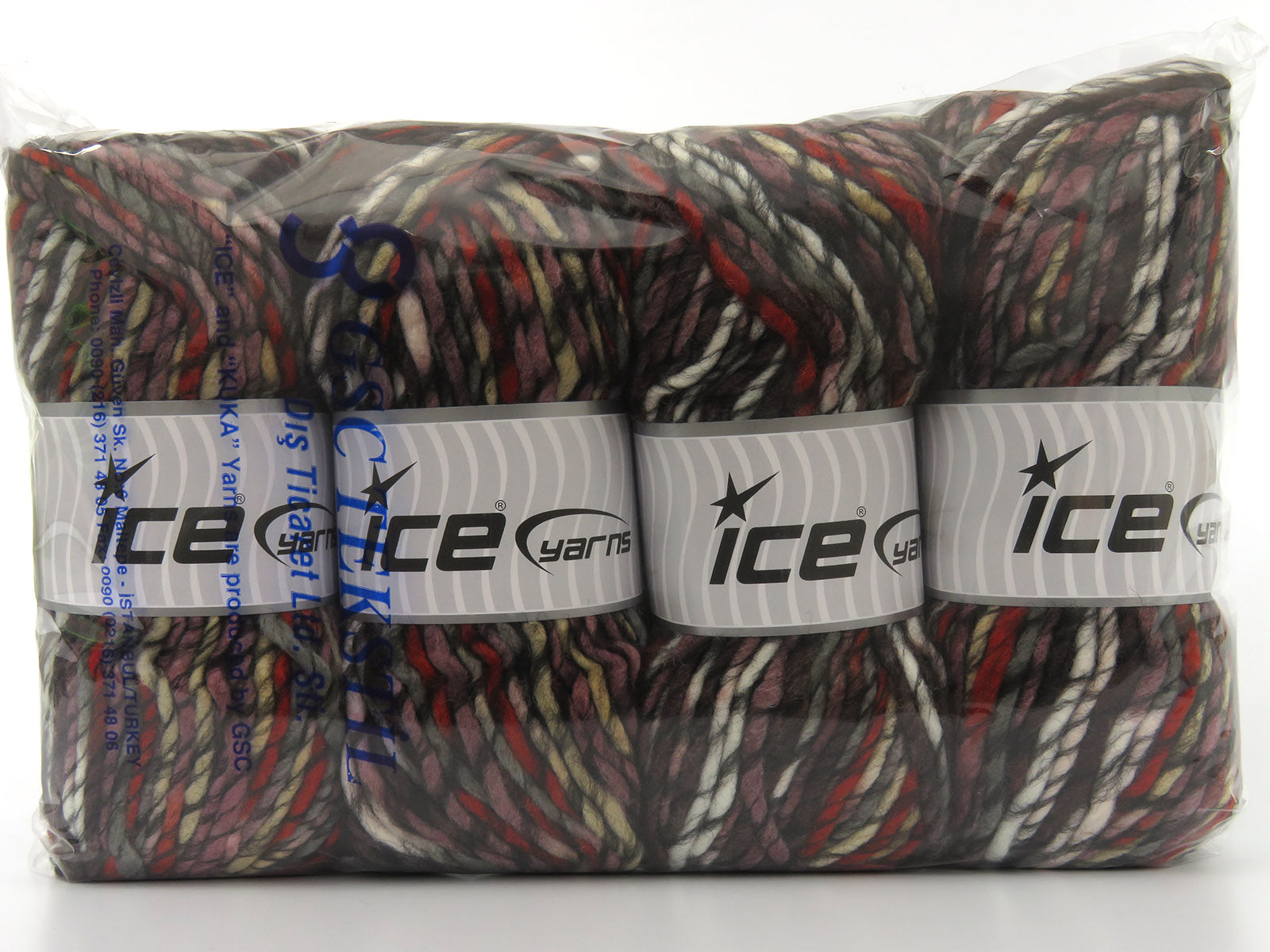 Armonia Lana Bulky Black, Grey, White, Copper, Maroon, Brown fnt2-80004