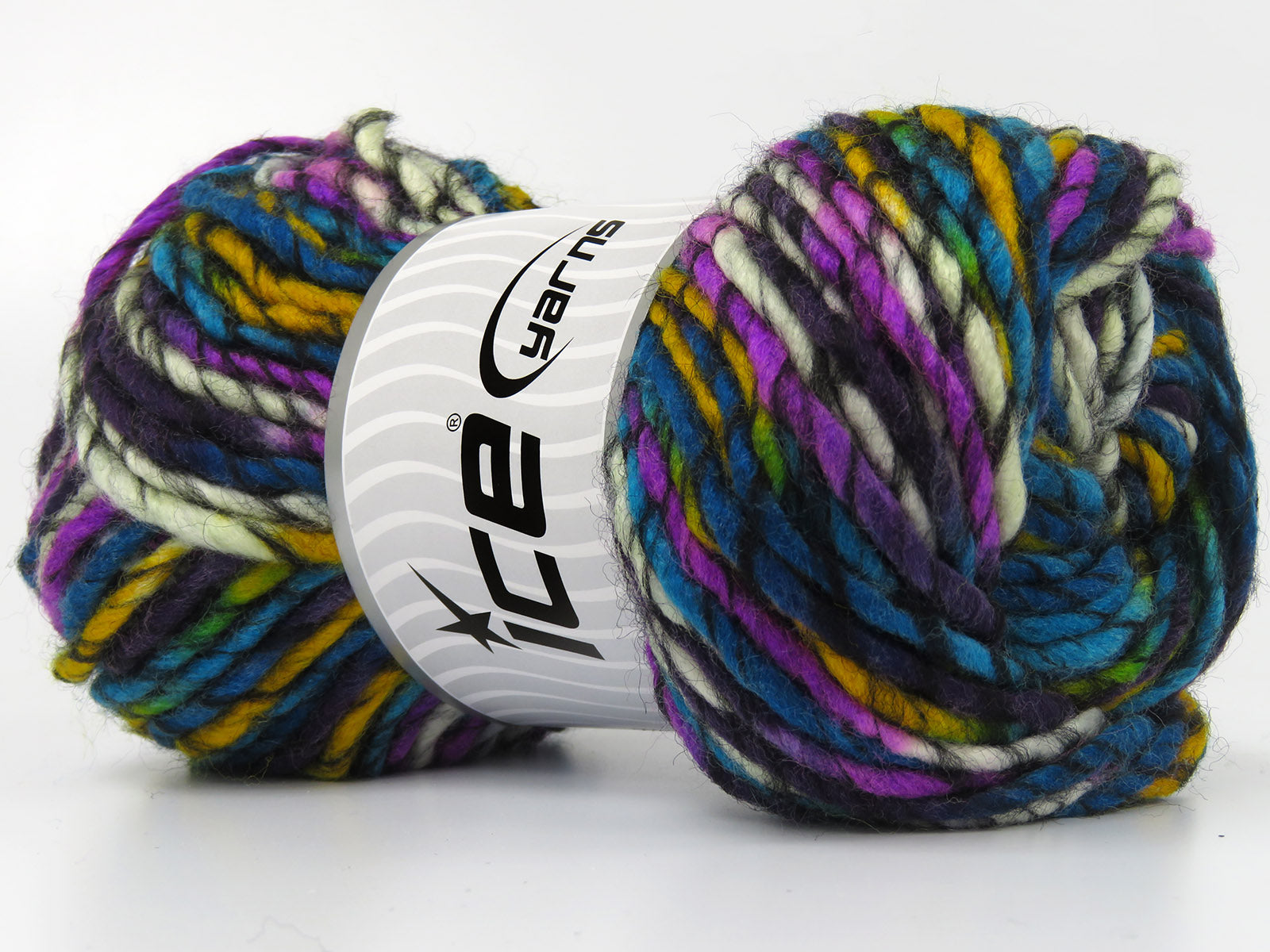Armonia Lana Bulky Purple Shades, White, Black, Gold, Turquoise fnt2-80009