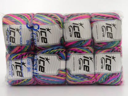 Anatolia Wool Pink Shades, Black, Yellow, Blue, Green fnt2-80025