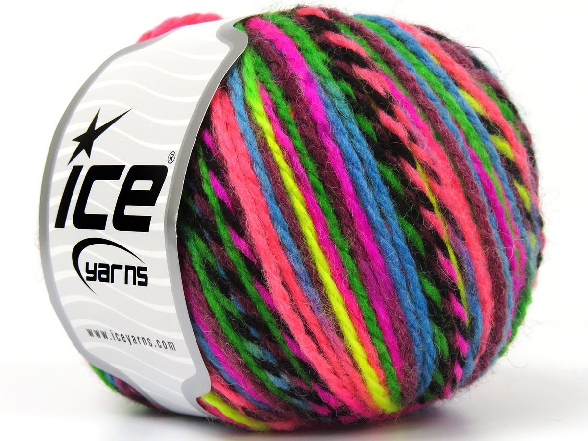 Anatolia Wool Black, Green, Yellow, Blue, Pink Shades, Maroon fnt2-80026
