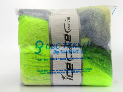 Bella Mohair Green Shades, Light Blue, Cream fnt2-80034