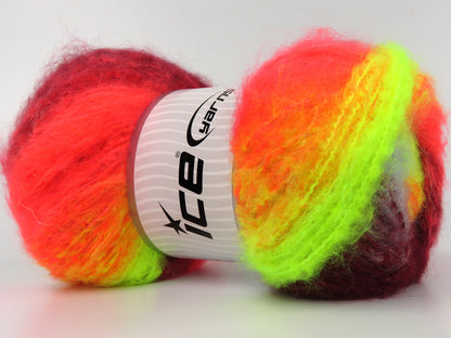 Bella Mohair Neon Green, Neon Pink, Light Blue, Burgundy fnt2-80035