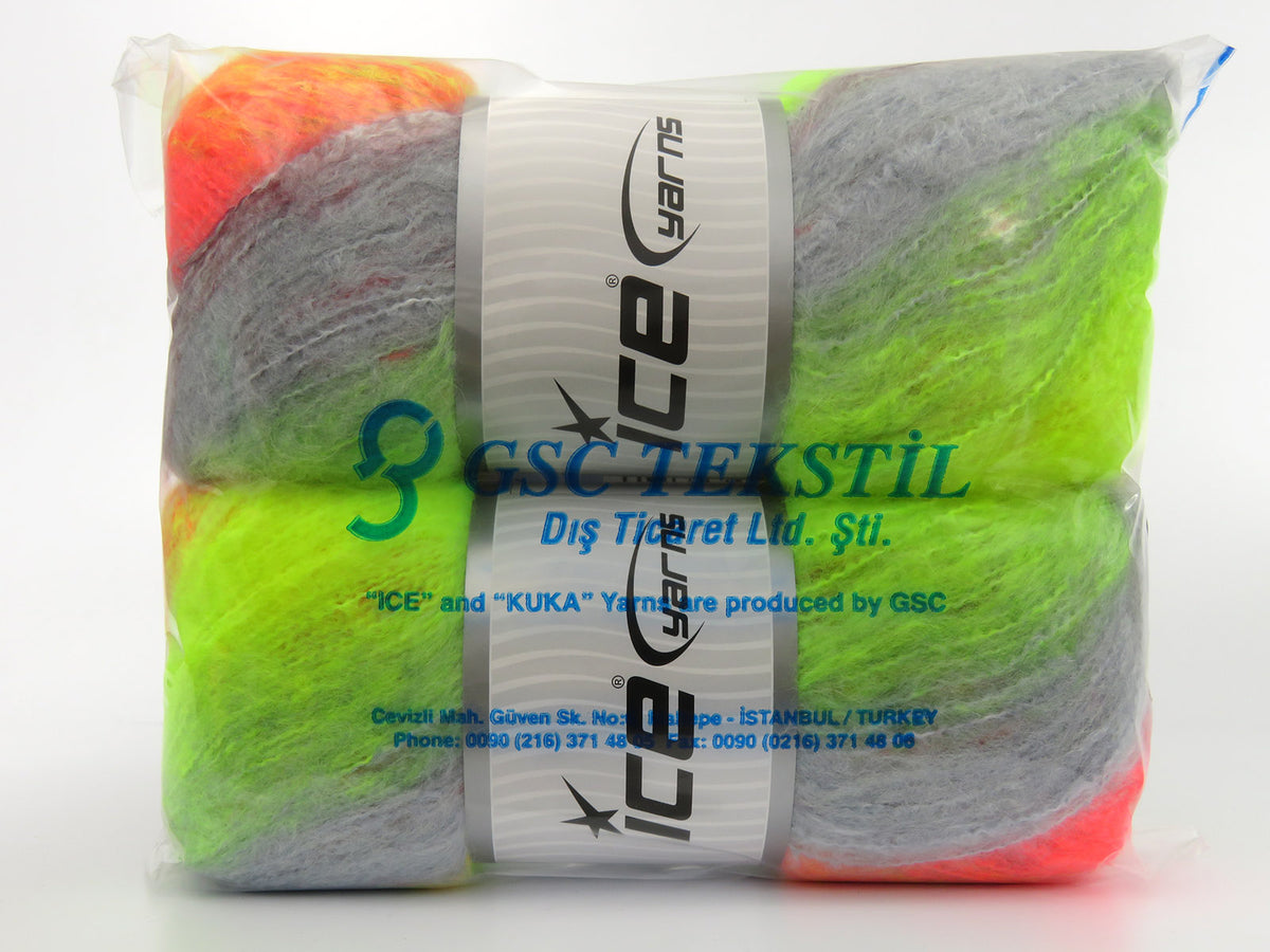 Bella Mohair Neon Green, Neon Pink, Light Blue, Burgundy fnt2-80035