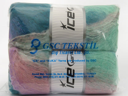 Bella Mohair Green Shades, Lilac, Pink fnt2-80038