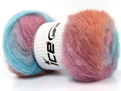 Bella Mohair Turquoise, Pink Shades, Light Grey fnt2-80041