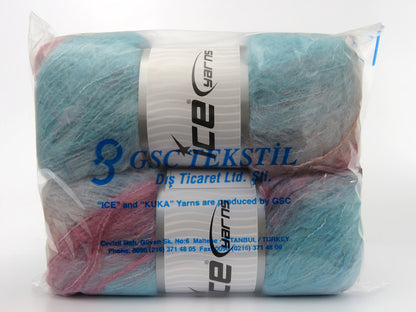 Bella Mohair Turquoise, Pink Shades, Light Grey fnt2-80041