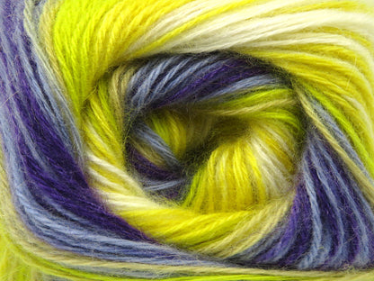 Angora Active Cream, Green, Yellow, Purple, Bluish Lilac fnt2-80047