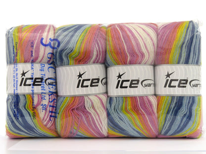 Angora Active Blue Shades, Yellow, Salmon, Pink, White fnt2-80049