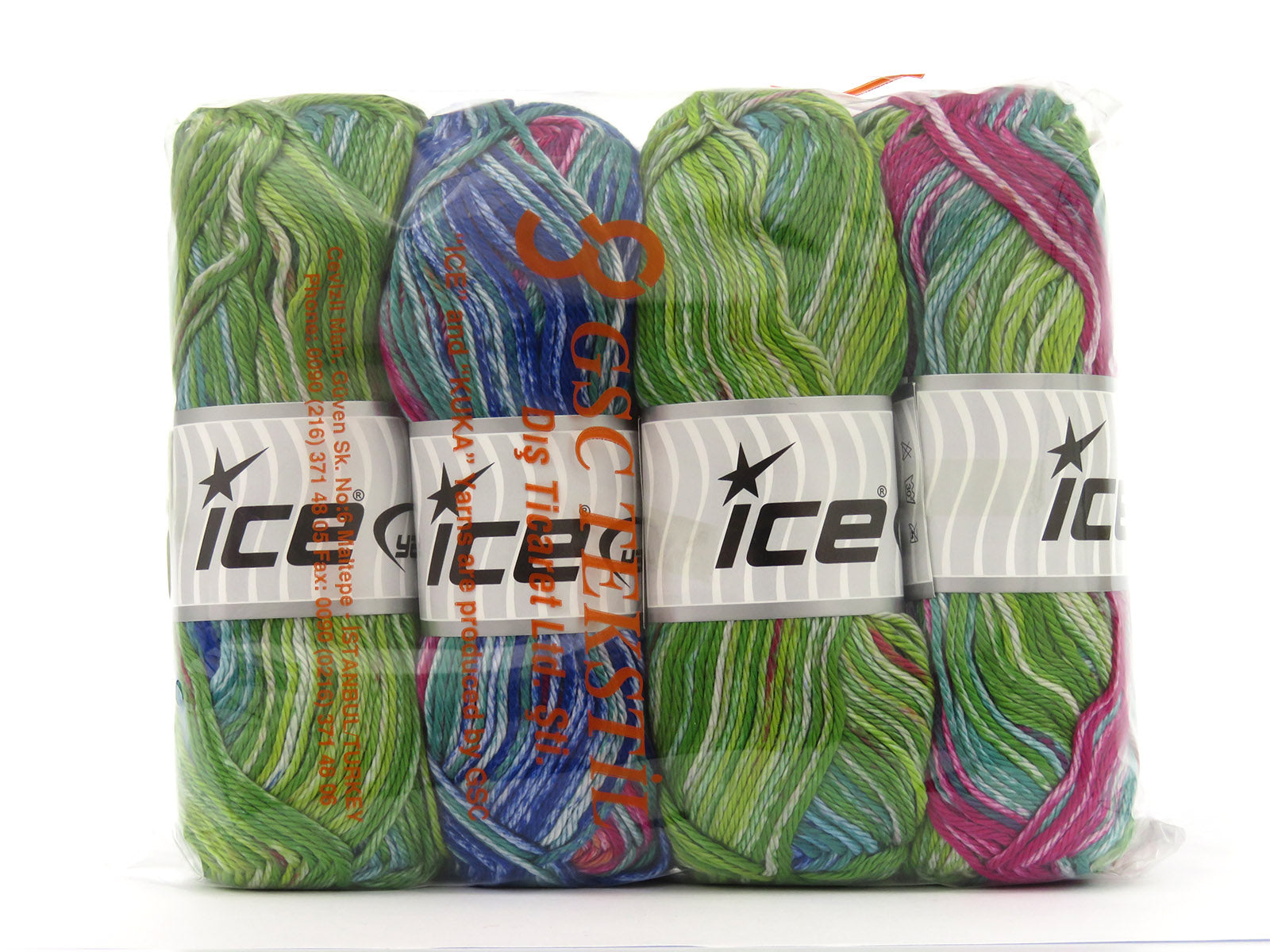 Noble Cotton Print Green Shades, Blue Shades, Fuchsia fnt2-80071