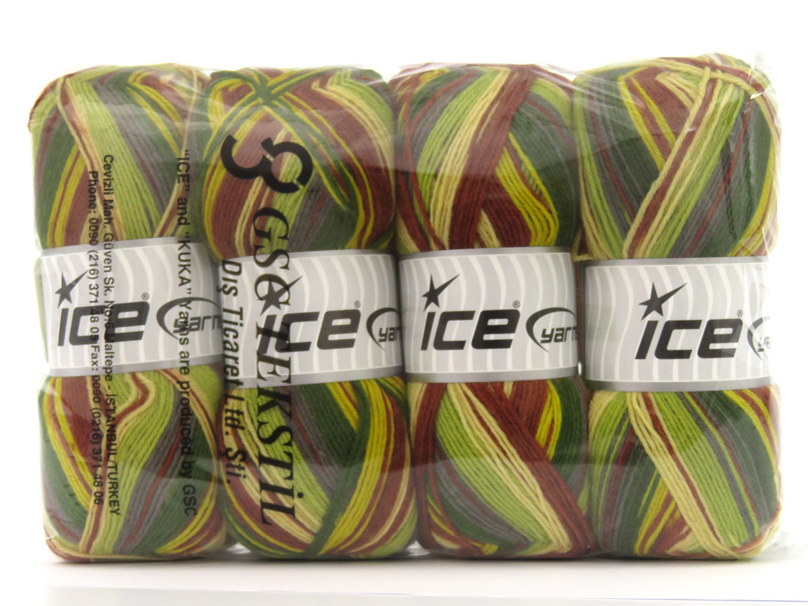 Smart Sock Copper, Green Shades, Grey, Cream fnt2-80081