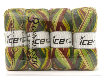 Smart Sock Copper, Green Shades, Grey, Cream fnt2-80081